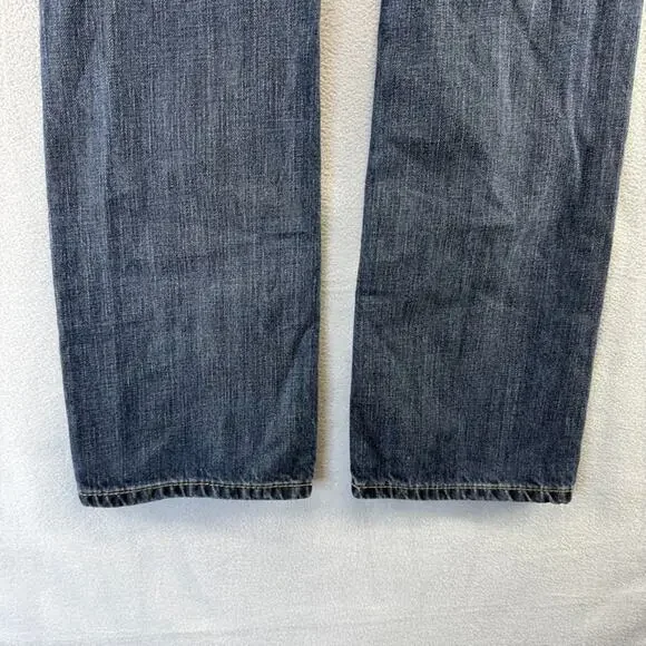 Ariat Jeans Men's 32x36 Blue Straight M5 Denim Dark Whisker Faded Workwear Work - Picture 7 of 10